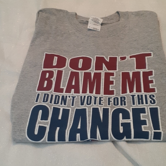 "Don't blame me" unisex gray tee shirt Size M - Picture 2 of 6